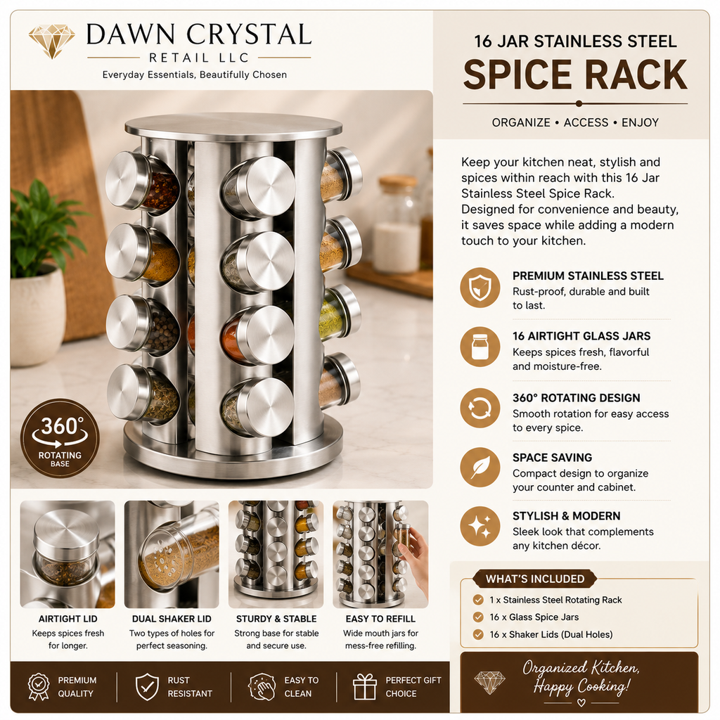 Modern Stainless Steel Spice Carousel