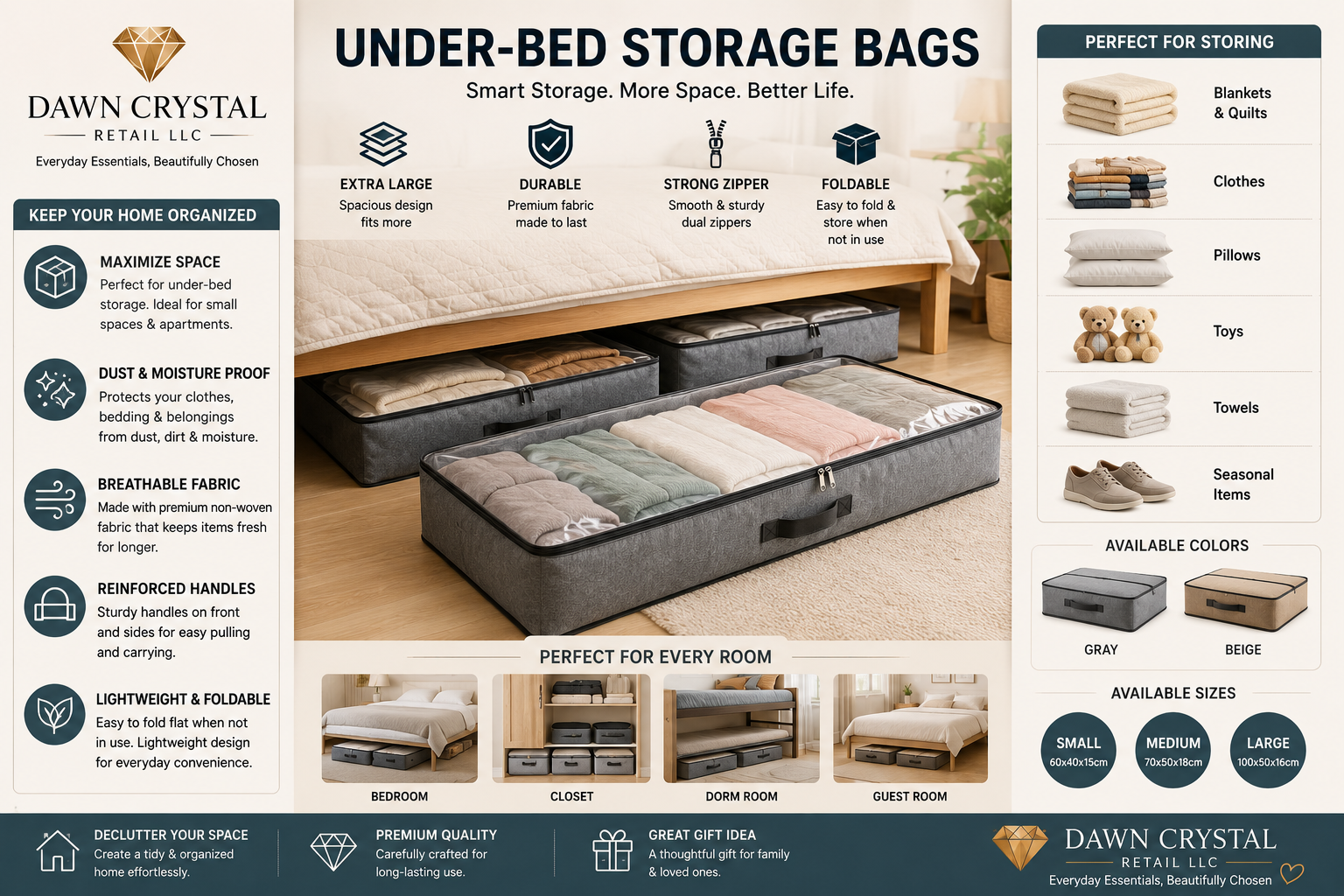 Under-Bed Storage Bags Organization Guide