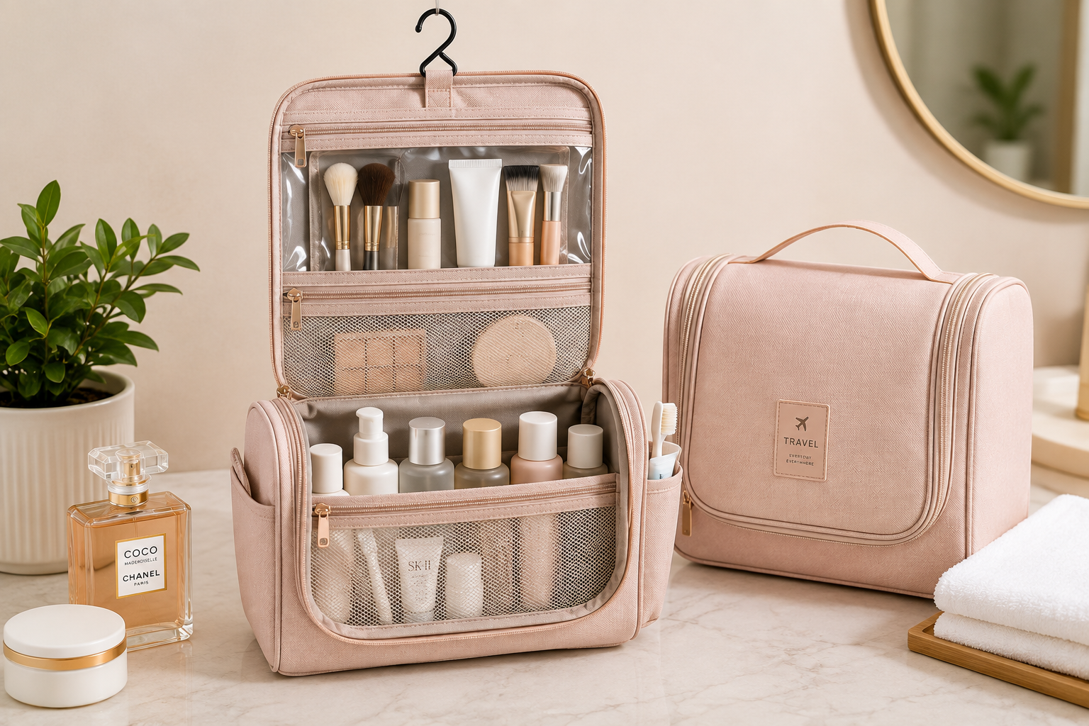 Blush Travel Toiletry Organizer Vanity